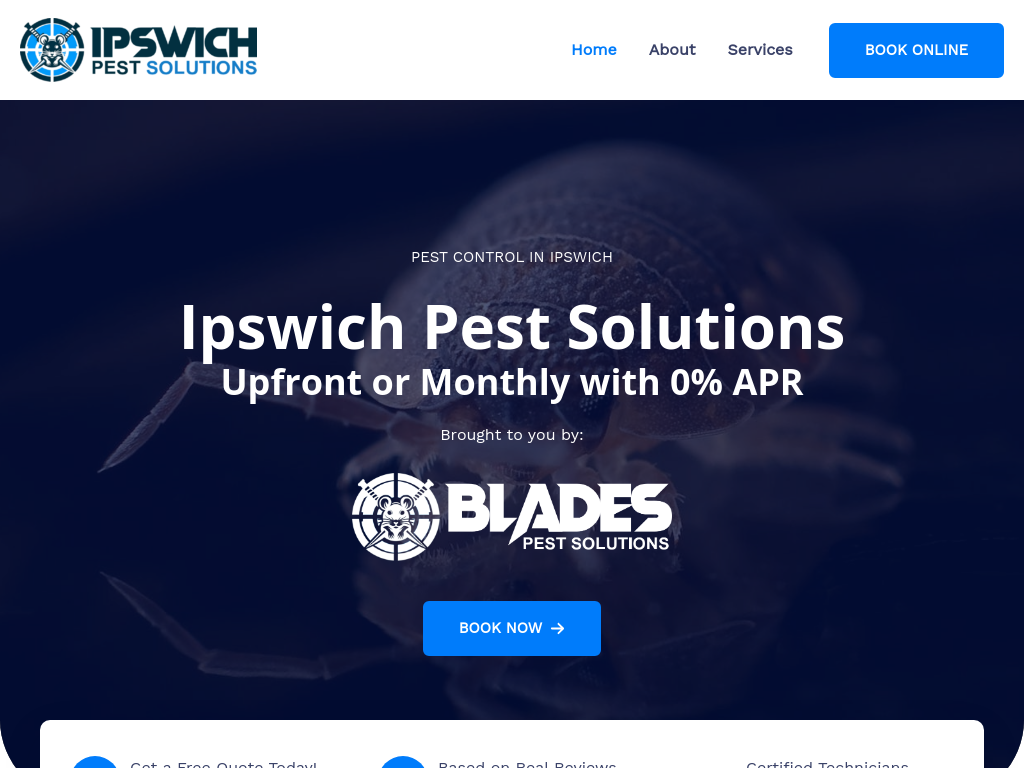 Screenshot of Ipswich Pest Solutions